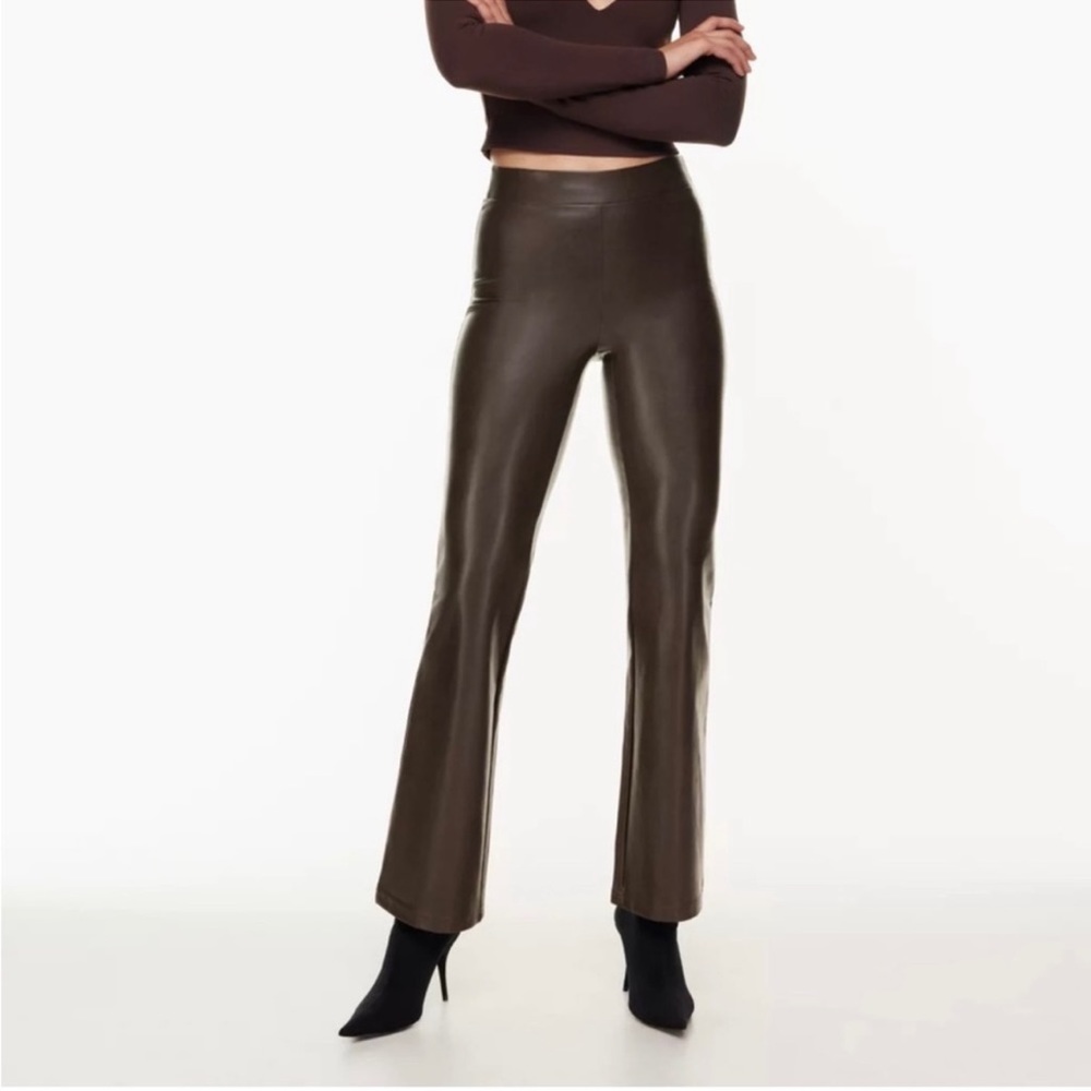 Ten by Babaton Upstage Pant in vegan leather rich mocha - Size Small